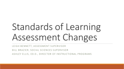 Standards of Learning Assessment Changes
