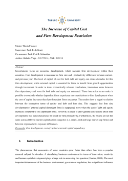The Increase of Capital Cost and Firm Development Restriction