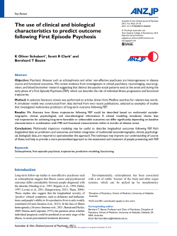 The use of clinical and biological characteristics to predict outcome