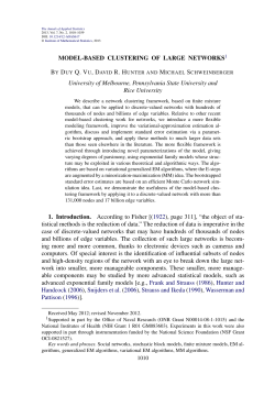 Model-based clustering of large networks
