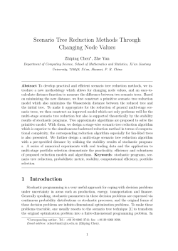 Scenario Tree Reduction Methods Through Changing Node Values