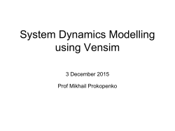 System Dynamics Modelling in Project Management