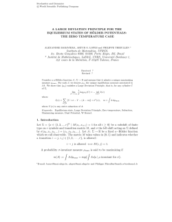 A Large Deviation Principle for the equilibrium states