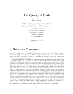 The Opacity of Truth