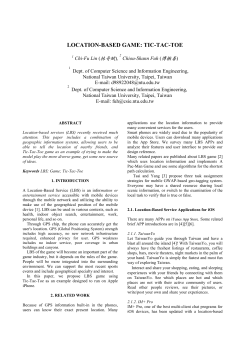 location-based game: tic-tac-toe