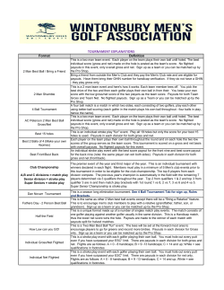 2017 WMGA Tournament Explanations