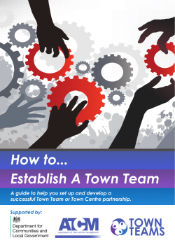 How to... Establish A Town Team