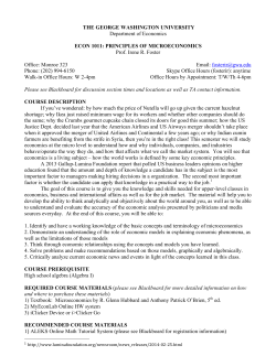 PRINCIPLES OF MICROECONOMICS Prof. Irene R. Foster Office