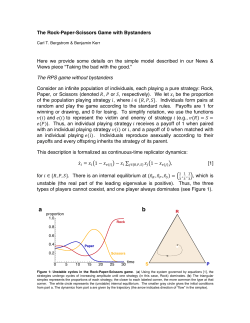 The Rock-Paper-Scissors Game with Bystanders