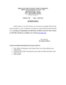 Sealed tenders are invited for printing of Compendium of Tariff Order