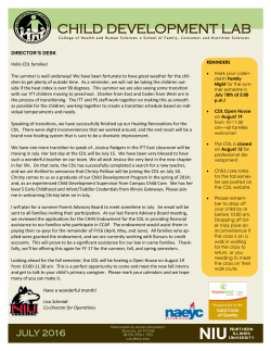 July - College of Health and Human Sciences - NIU