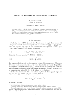 NORMS OF POSITIVE OPERATORS ON Lp-SPACES