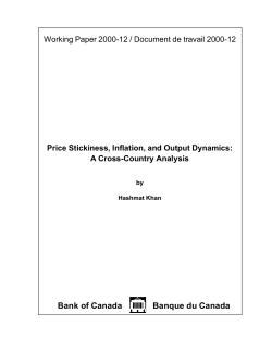 Price Stickiness, Inflation, and Output Dynamics