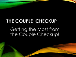 Get couples to take the Couple Checkup