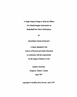 A Single Subject Design to Study the Effects of a Mental Imagery