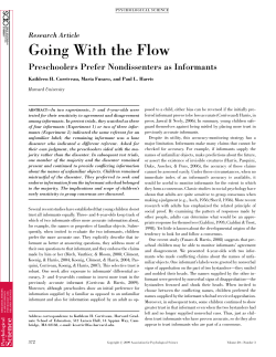Going With the Flow: Preschoolers Prefer Nondissenters as Informants