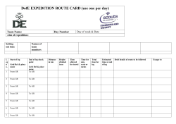 DofE EXPEDITION ROUTE CARD (use one per