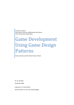 Game Development Using Game Design Patterns