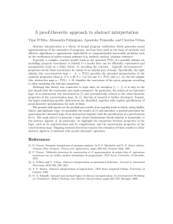 A proof-theoretic approach to abstract interpretation