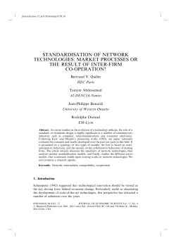 standardisation of network technologies: market processes or the