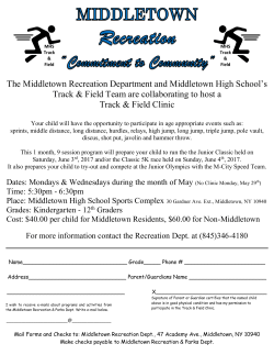 The Middletown Recreation Department and