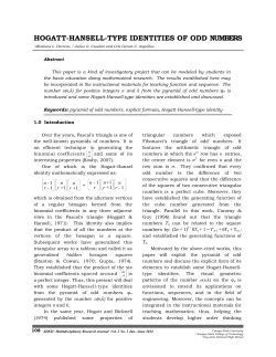 hogatt-hansell-type identities of odd numbers