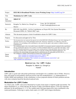 Modulation for LDPC Codes