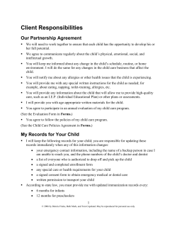 Supplies for Your Child