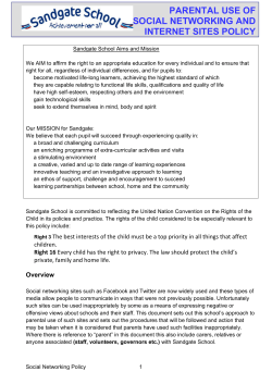 Model social network policy