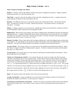High Velocity Calculus Set A pgs 1-10