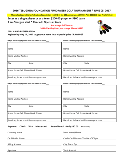 Enter as a single player or as a team $200.00 player or $800 team 7