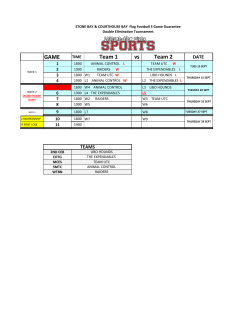 GAME TIME Team 1 vs Team 2 - MCCS Lejeune