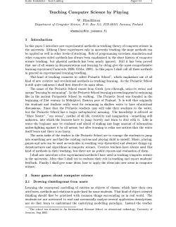 Kolin Kolistelut - Koli Calling Paper 01 1 Teaching Computer