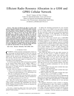 Efficient Radio Resource Allocation in a GSM and GPRS Cellular