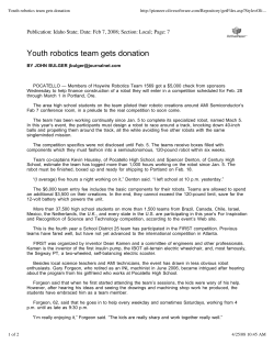 Youth robotics team gets donation