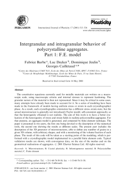 Intergranular and intragranular behavior of
