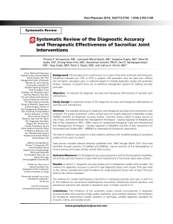 Systematic Review of the Diagnostic Accuracy and