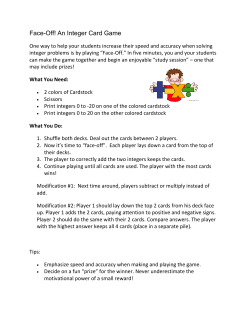 Face-Off! An Integer Card Game - St. George School