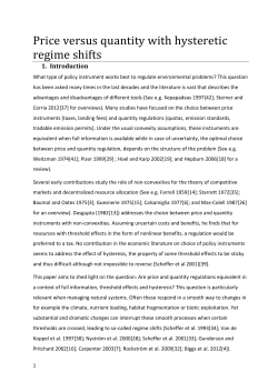 Price versus quantity with hysteretic regime shifts