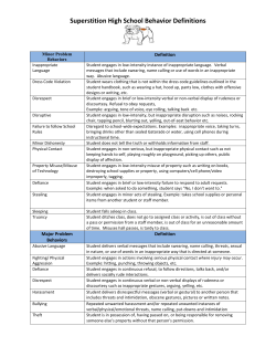 Behavior Definitions - Mesa Public Schools