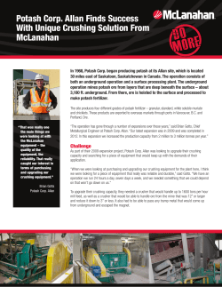 Potash Corp. Allan Finds Success With Unique Crushing Solution