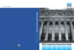 NYSE: Corporate Governance Guide. Should I serve as a member of