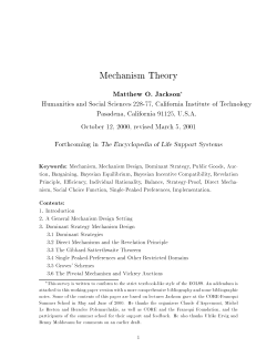 Mechanism Theory - University of Bath