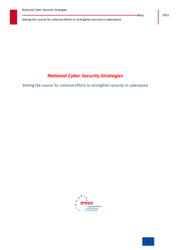 National Cyber Security Strategies - Enisa