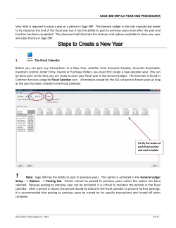 ACCPAC for Windows Period End Procedures 5.x