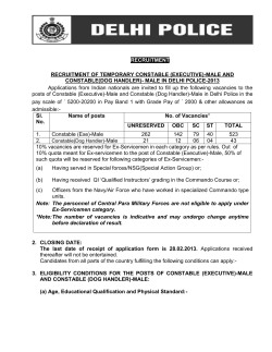 (Executive)-Male and Constable (Dog Handler)