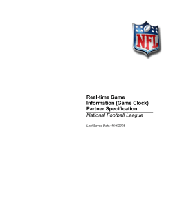 Real-time Game Information (Game Clock) Partner