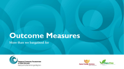 Outcome Measures - Many ways to help conference 2016