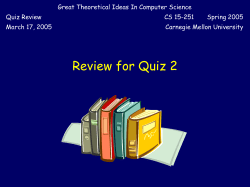 ppt - Carnegie Mellon School of Computer Science
