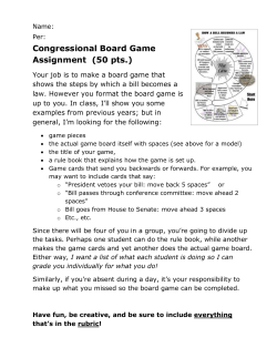How a Bill Becomes Law Game Board Rubric